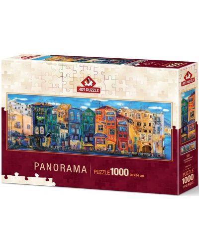 Панорамен пъзел Art Puzzle от 1000 части - Цветен град - 1